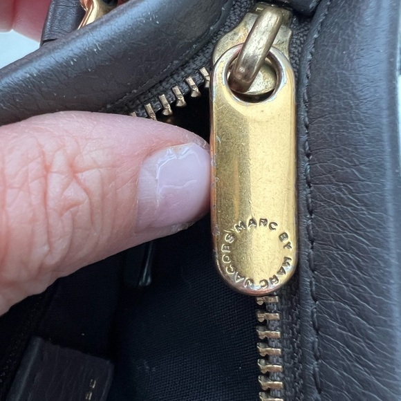 Marc by Marc Jacobs Y2K gray leather pouchette crossbody bag pleated lined - Picture 5 of 14